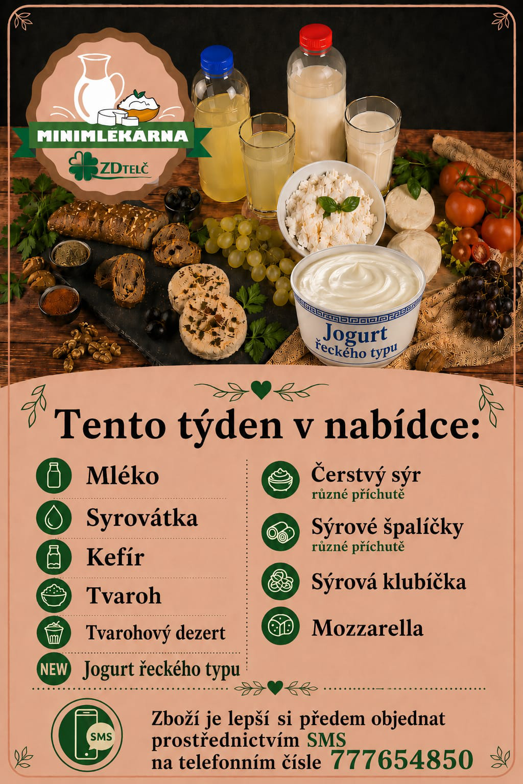 Nabídka minimlékárny ZD Telč